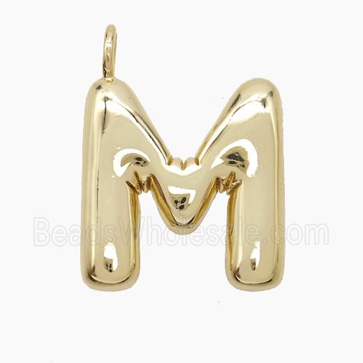 Copper Letter-M Pendant Gold Plated