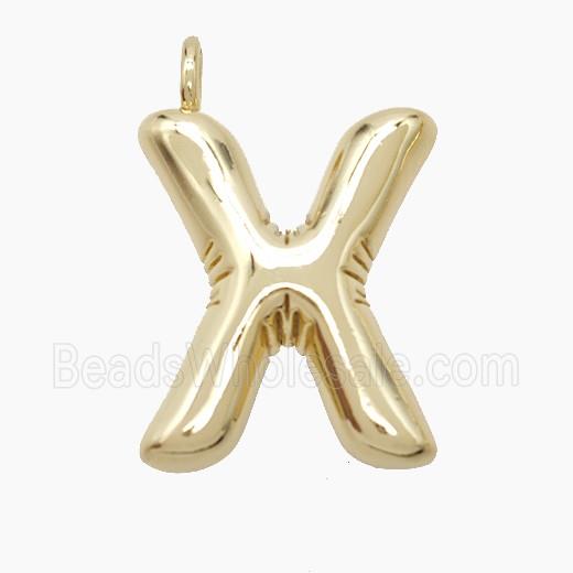 Copper Letter-X Pendant Gold Plated
