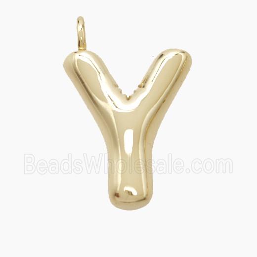 Copper Letter-Y Pendant Gold Plated