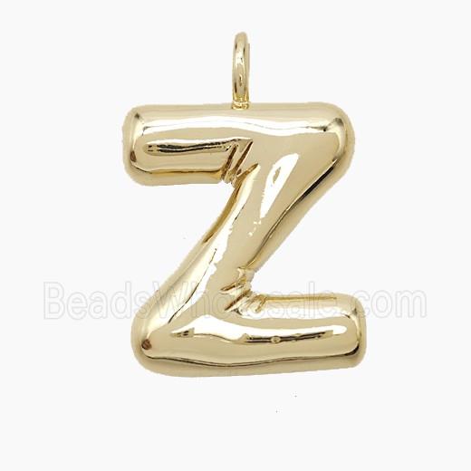 Copper Letter-Z Pendant Gold Plated