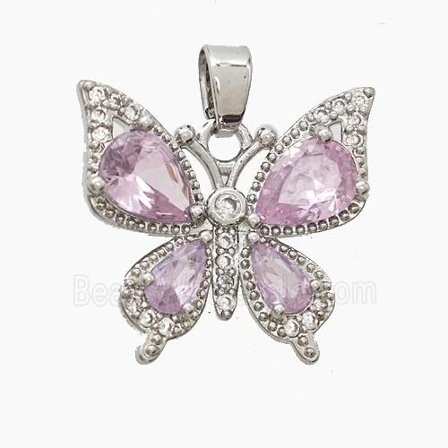 Copper Pendant Pave Zircon, Gold Plated