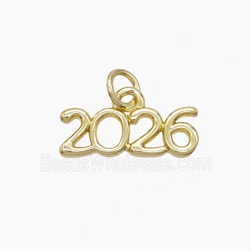 Copper 2026 Pendant Gold Plated