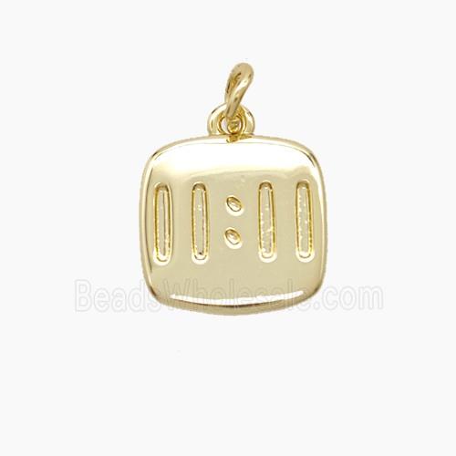 Copper Number Pendant Double Eleven 11 Gold Plated