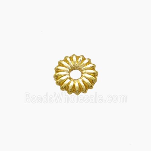 Zinc Alloy Rondelle Spacer Beads Gold Plated