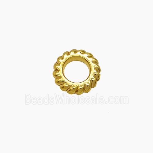 Zinc Alloy Circle Beads Gold Plated