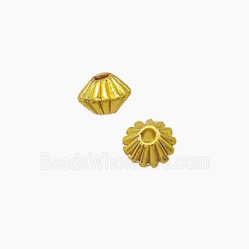 Zinc Alloy Bicone Spacer Beads Gold Plated