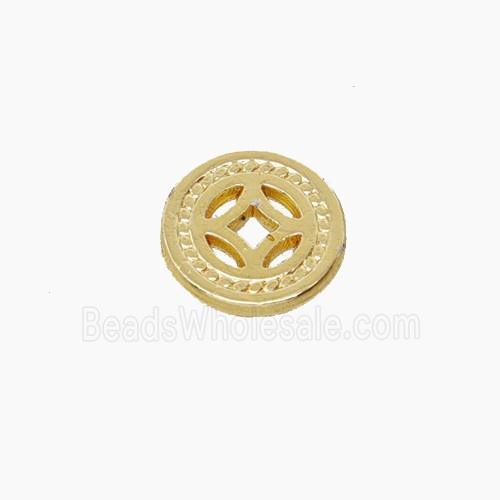 Zinc Alloy Heishi Spacer Beads Gold Plated