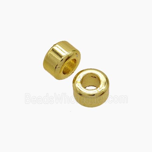 Zinc Alloy Tube Beads Gold Plated