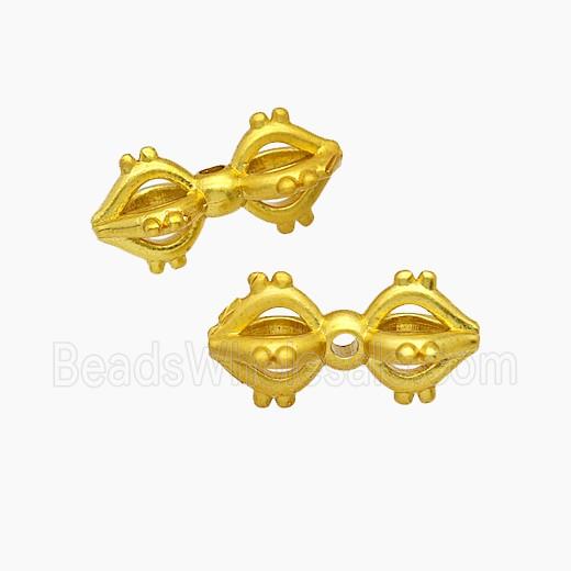 Tibetan Style Copper Vajra Pestle Beads Buddhist Gold Plated