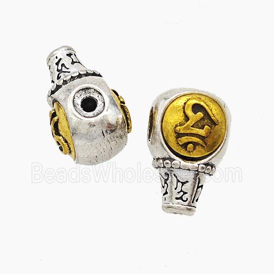Tibetan Style Copper Guru Beads Antique Silver Gold