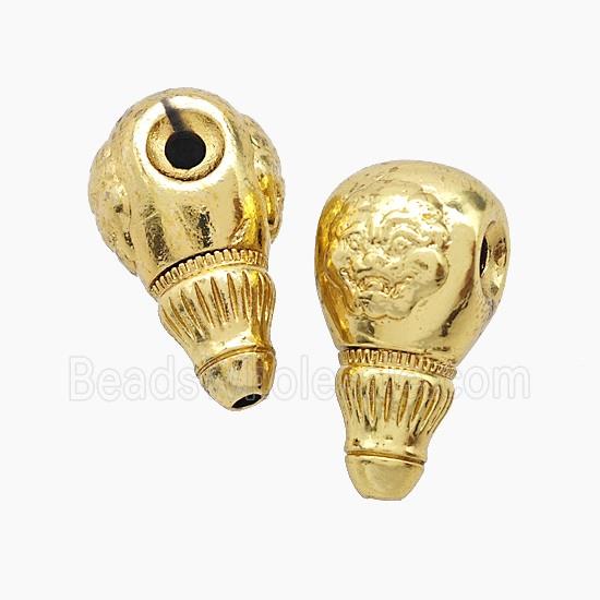 Tibetan Style Copper Guru Beads Gold Plated