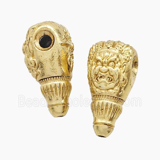 Tibetan Style Copper Guru Beads Buddha Gold Plated