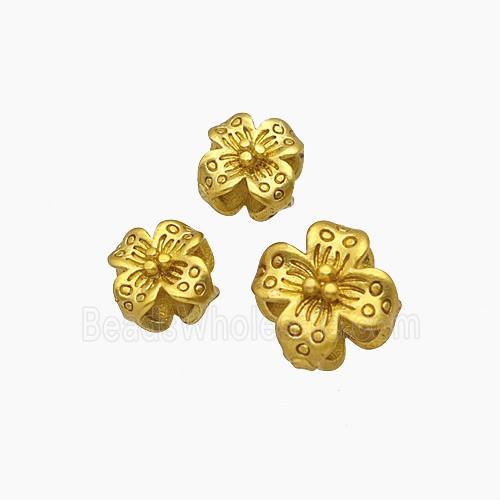 Copper Clover Beads Gold Plated