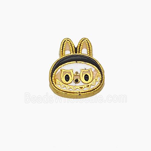 Copper Rabbit Beads Enamel Gold Plated
