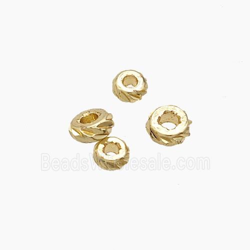 Copper Rondelle Beads Gold Plated