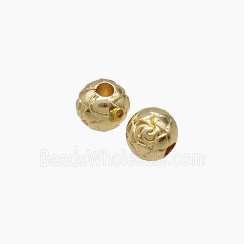 Copper Round Beads Gold Plated