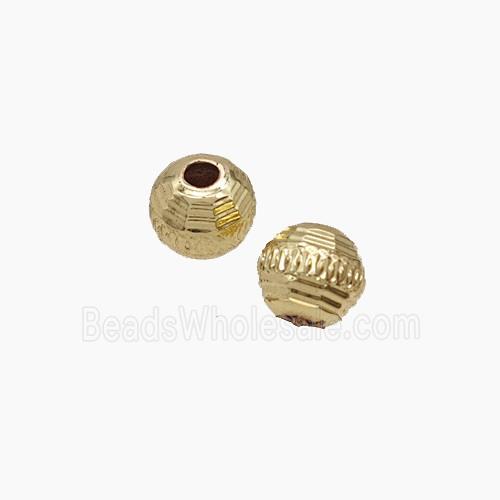 Copper Round Beads Gold Plated