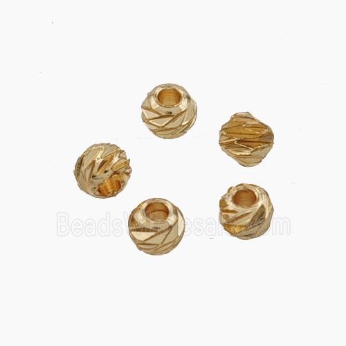 Copper Bead Pave Zircon, Silver Plated