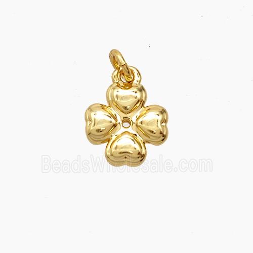Copper Clover Pendant Gold Plated
