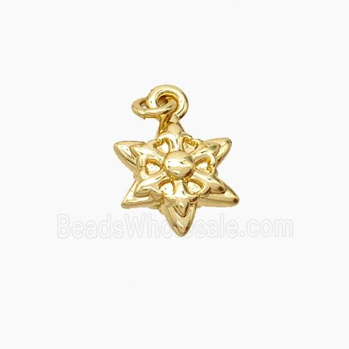 Copper Star Pendant Gold Plated