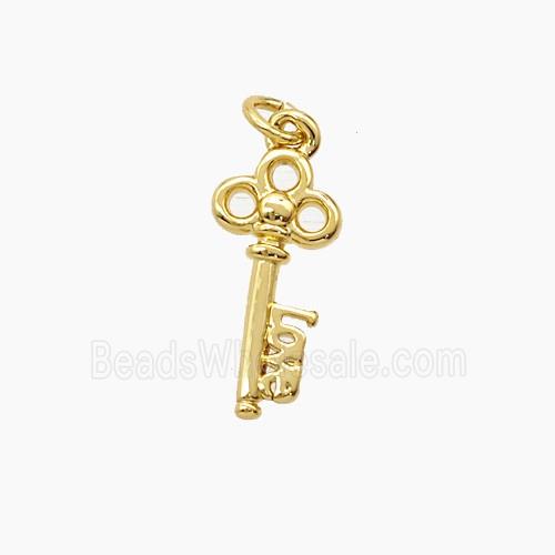 Copper Key Pendant Gold Plated