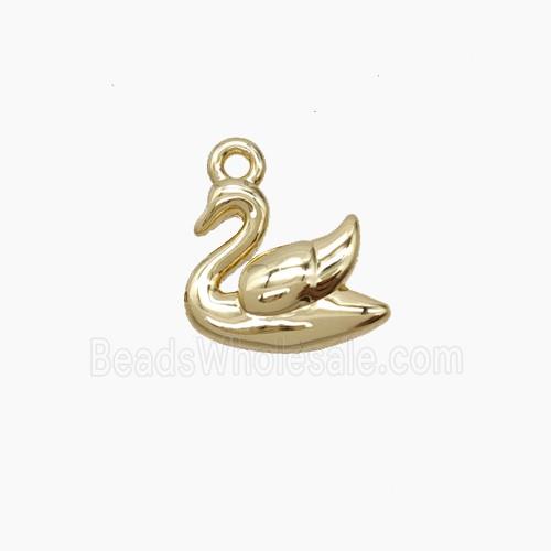 Copper Duck Pendant Gold Plated