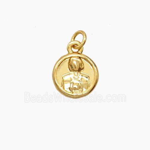 Copper Beauty Pendant Gold Plated