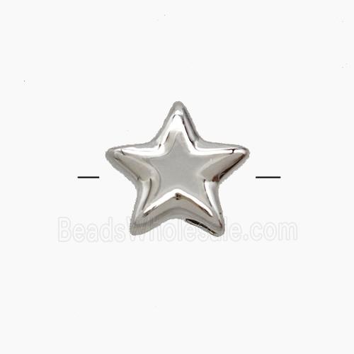 Copper Star Beads Platinum Plated