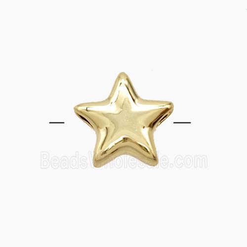 Copper Star Beads Gold Plated