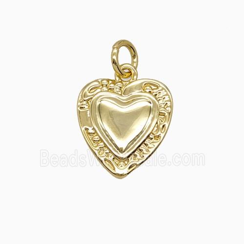 Copper Heart Pendant Gold Plated