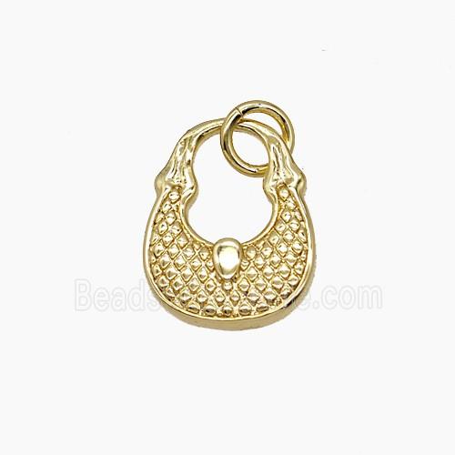Copper HandBag Pendant Gold Plated
