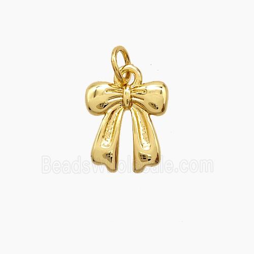 Copper Bowknot Pendant 18K Gold Plated