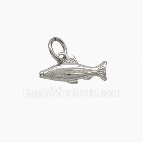 Copper Fish Pendant Platinum Plated