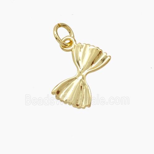 Copper Bowknot Pendant Gold Plated