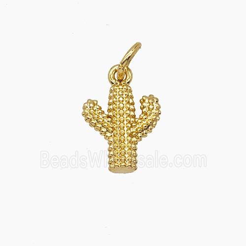 Copper Cactus Pendant Gold Plated