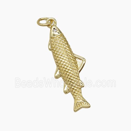 Copper Fish Pendant Gold Plated