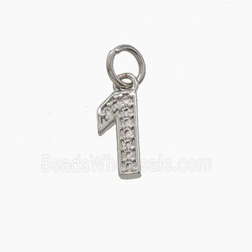 Copper Pendant Pave Zircon, Gold Plated