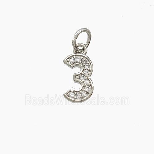 Copper Pendant Pave Zircon, Gold Plated