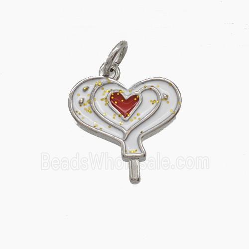 Enamel Copper Pendant, Gold Plated