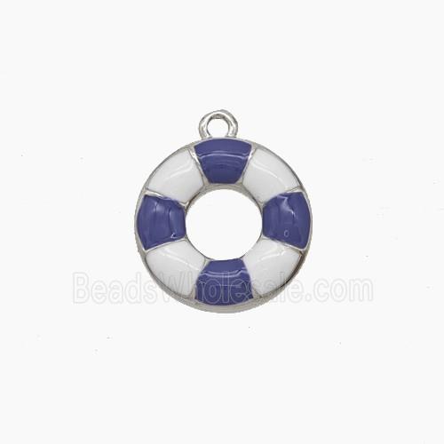Enamel Copper Pendant, Gold Plated