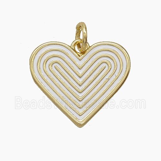 Enamel Copper Pendant, Gold Plated