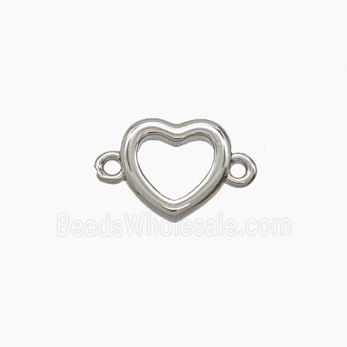 Copper Heart Connector Platinum Plated