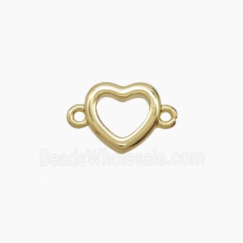 Copper Heart Connector Gold Plated