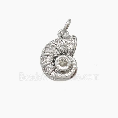 Copper Pendant Pave Zircon, Gold Plated