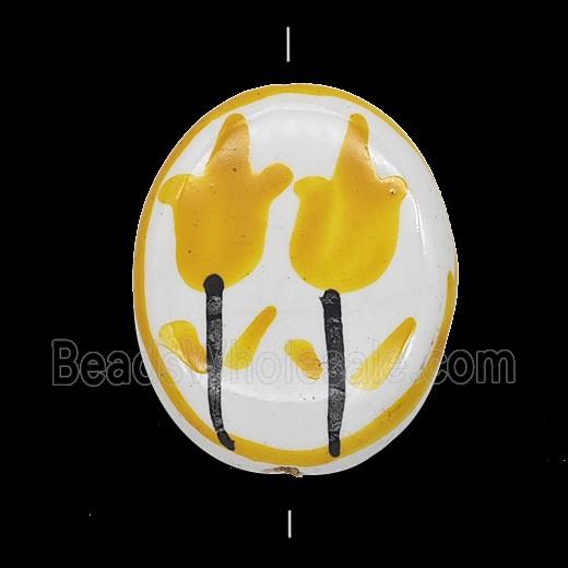 Resin Bead, Gold Plated