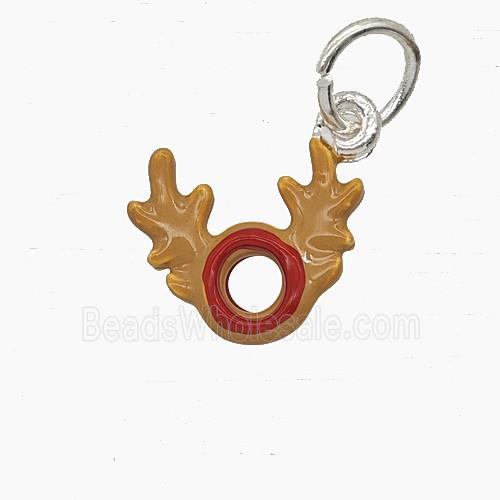 Enamel Copper Pendant, Silver Plated