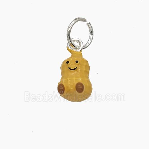 Enamel Copper Pendant, Silver Plated