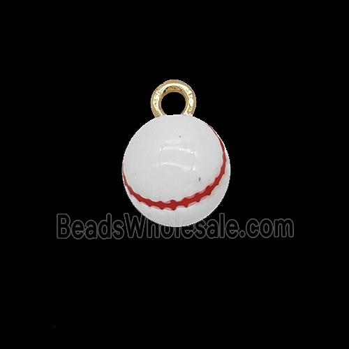 Enamel Copper Pendant, Gold Plated
