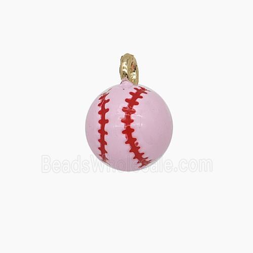 Enamel Copper Pendant, Gold Plated