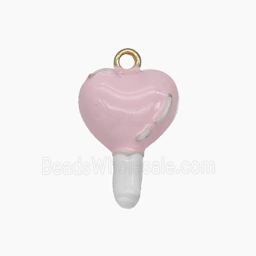 Enamel Copper Pendant, Gold Plated